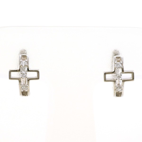PT900 プラチナ ピアス ダイヤ 0.03 ×2 総重量約2.5g 中古ジュエリー