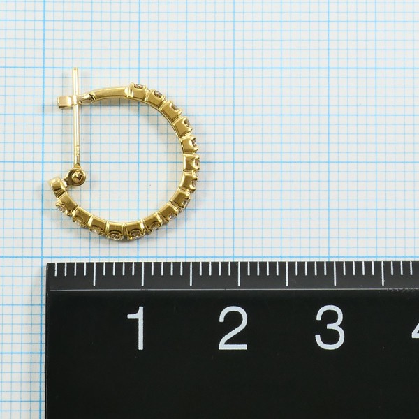 K18 18金 YG イエローゴールド ピアス ブラウンダイヤ 0.50 ×2 総重量約2.6g 中古ジュエリー_2