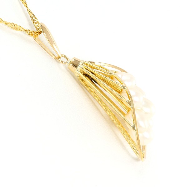 18K YG ネックレス パール(真珠) 総重量約3.0g 約40cm 中古ジュエリー_1