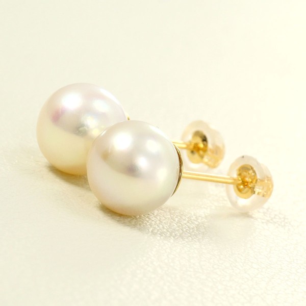 K18 18金 YG イエローゴールド ピアス パール(真珠) 総重量約1.7g 中古ジュエリー