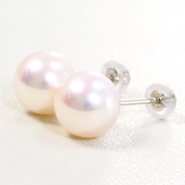 PT850 プラチナ ピアス パール(真珠) 総重量約2.2g 中古ジュエリー