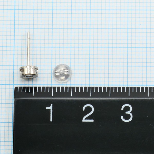 K14 14金 WG ホワイトゴールド ピアス ダイヤ 0.05 ×2 総重量約0.5g 中古ジュエリー_2