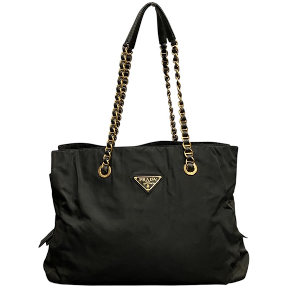 プラダ PRADA B4392 テスート ナイロン チェーンショルダー バッグ ショルダーバッグ レディース【中古】