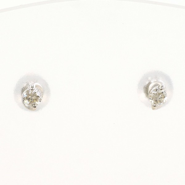 PT900 プラチナ ピアス ダイヤ 0.05 ×2 総重量約0.4g 中古ジュエリー