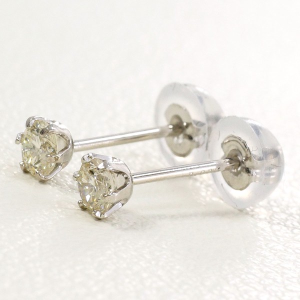 PT900 プラチナ ピアス ダイヤ 0.1 ×2 総重量約0.3g 中古ジュエリー