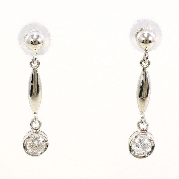 PT900 プラチナ ピアス ダイヤ 0.08 ×2 総重量約1.0g 中古ジュエリー