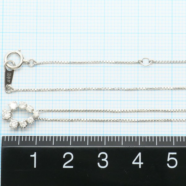 PT900 プラチナ PT850 ネックレス ダイヤ 0.30 総重量約2.9g 約41cm 中古ジュエリー_3