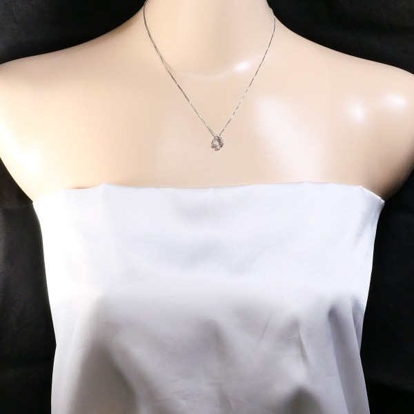 PT900 プラチナ PT850 ネックレス ダイヤ 0.30 総重量約2.9g 約41cm 中古ジュエリー_4