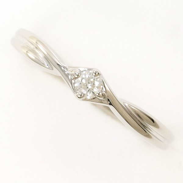 【通常価格より25%OFF】PT900 プラチナ リング 指輪 10号 ダイヤ 0.06 総重量約2.0g 中古ジュエリー