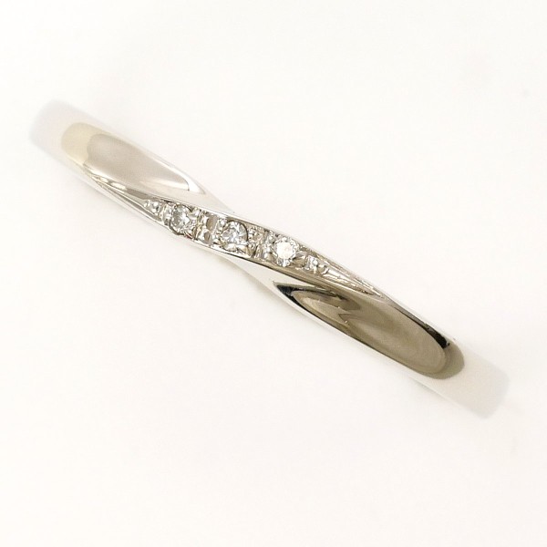 PT900 プラチナ リング 指輪 10号 ダイヤ 総重量約1.9g 中古ジュエリー