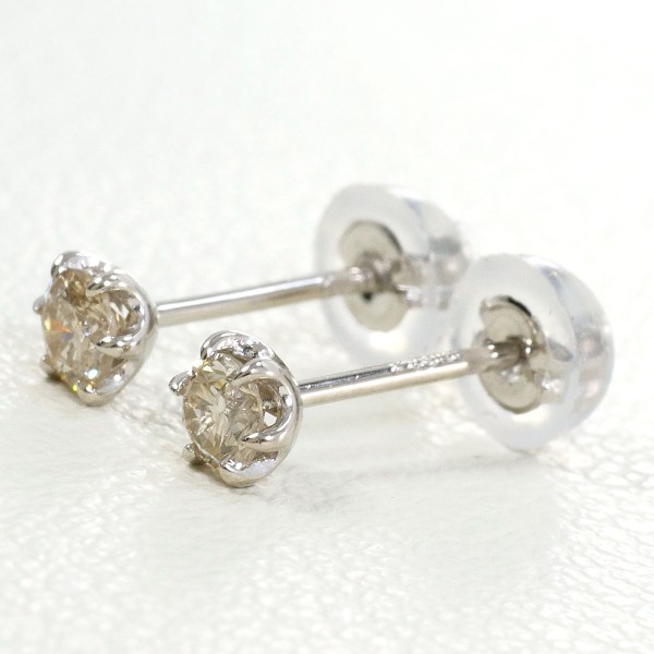 PT900 プラチナ ピアス ダイヤ 0.10 ×2 総重量約0.4g 中古ジュエリー