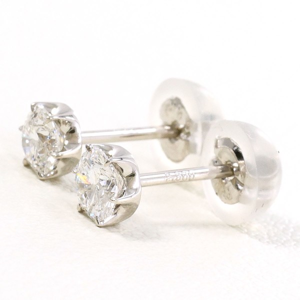 PT900 プラチナ ピアス ダイヤ 0.22 0.20 総重量約0.7g 中古ジュエリー
