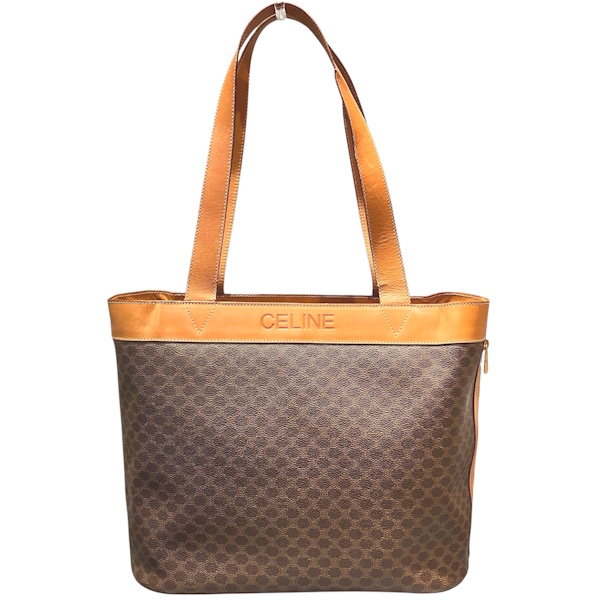 セリーヌ CELINE マカダム ブラウン バッグ トートバッグ レディース【中古】