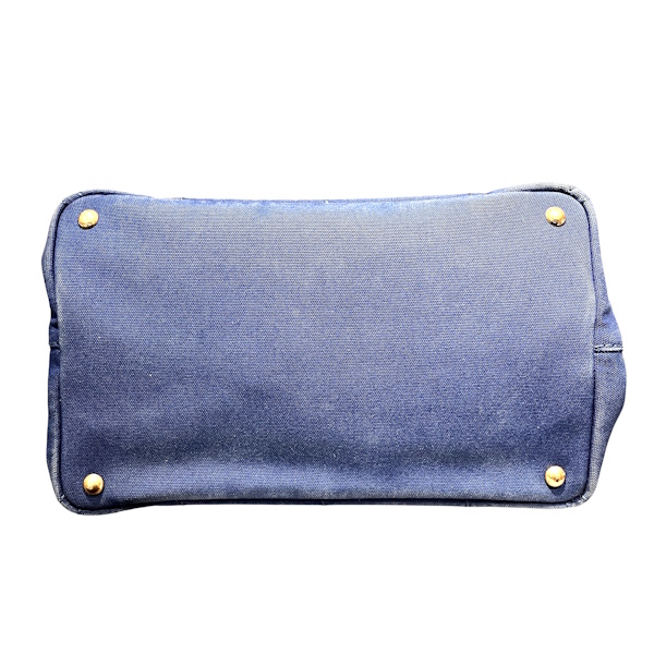 プラダ PRADA カナパ BN1872 ブルー キャンバス バッグ トートバッグ レディース【中古】_2
