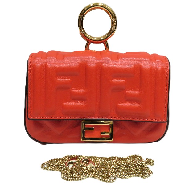 【通常価格より15%OFF】フェンディ FENDI ナノバゲットチャーム ZAR844-AAJD-219-0189 ポーチ バッグ ショルダーバッグ パーティーバッグ レディース【中古】 30,277円