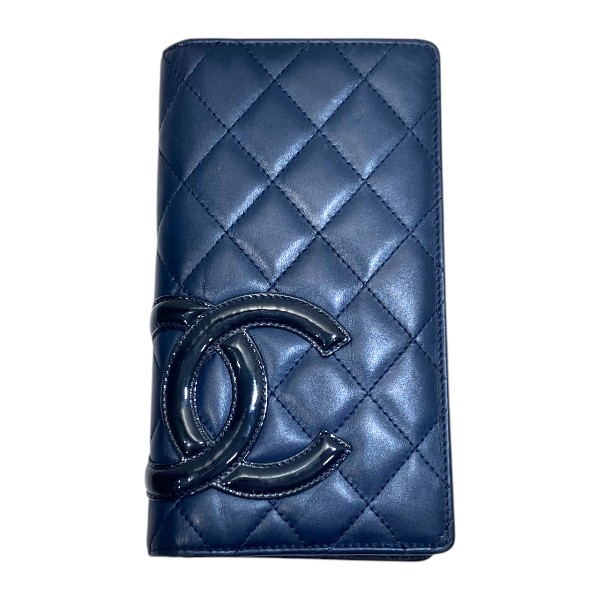 シャネル CHANEL カンボンライン A26717 ココマーク 2つ折り財布 長財布 レディース【中古】