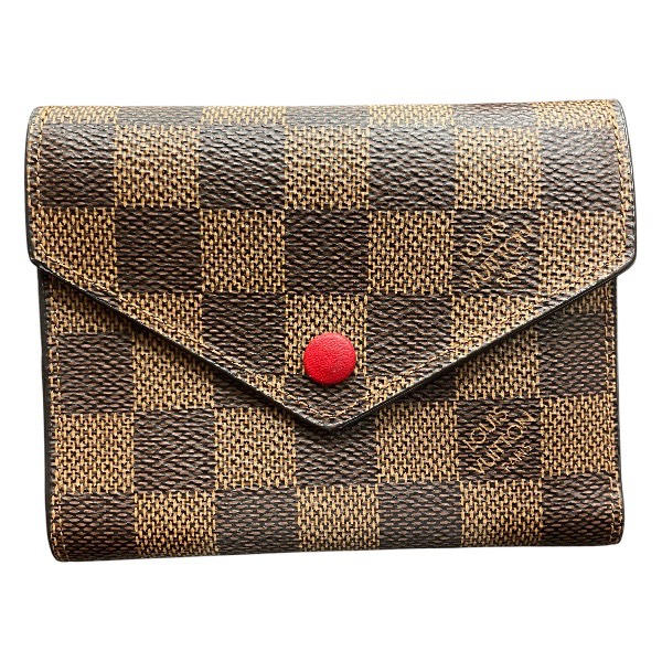 ルイヴィトン Louis Vuitton ダミエ ポルトフォイユ・ヴィクトリーヌ N41659 2つ折り財布 レディース【中古】