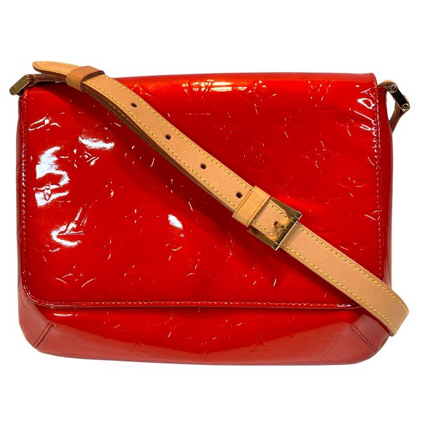 LOUIS VUITTON ショルダーストラップ パテントレザー レッド ルイ 