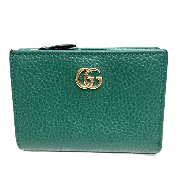 グッチ GUCCI GGマーモント 772738 2つ折り財布 レディース【中古】