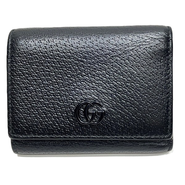 グッチ GUCCI GGマーモント ミニウォレット 722732 3つ折り財布 レディース【中古】