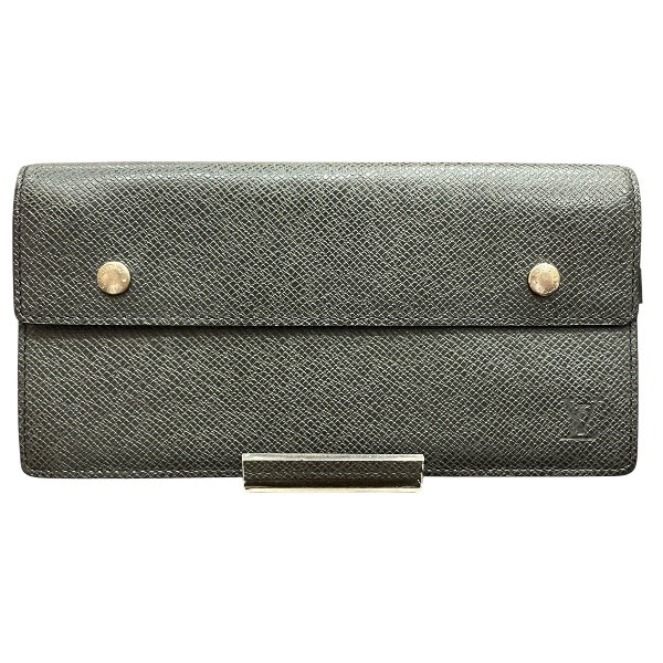 ルイヴィトン Louis Vuitton タイガ ポルトフォイユ アコルディオン M30992 イニシャル刻印 長財布 2つ折り財布 メンズ【中古】