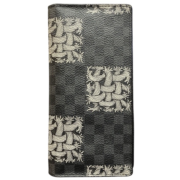 ルイヴィトン Louis Vuitton ダミエグラフィット ポルトフォイユ ブラザ N61211 クリストファーネス ロープ 長財布 2つ折り財布 メンズ【中古】