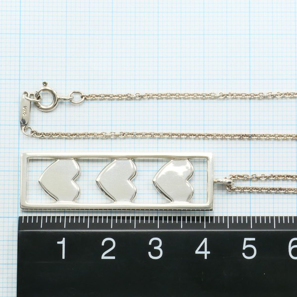 ティファニー トリプルハート シルバー ネックレス 箱 袋 総重量約9.2g 約40cm 中古ジュエリー_4