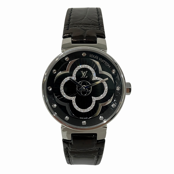 ルイヴィトン Louis Vuitton タンブール・ムーンディヴィアン28 QA018 クォーツ 時計 腕時計 レディース【中古】