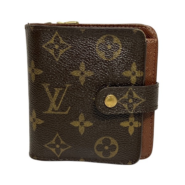ルイヴィトン Louis Vuitton モノグラム コンパクトジップ M61667 2つ折り財布 ユニセックス【中古】
