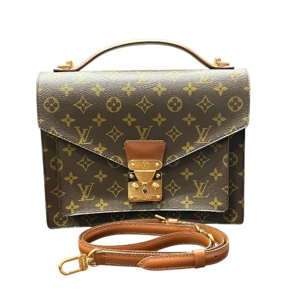ルイヴィトン Louis Vuitton モノグラム モンソー28 M51185 バッグ ハンドバッグ メンズ【中古】