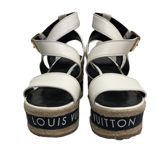 【通常価格より10%OFF】ルイヴィトン Louis Vuitton バウンダリーライン ウエッジソールサンダル 36 1/2 ブランド小物 靴 レディース【中古】 32,058円