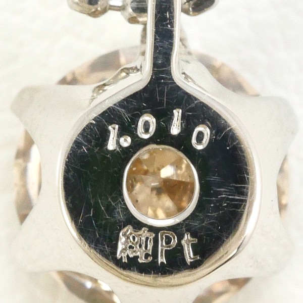 PT1000 PT850 ネックレス ダイヤ 1.010 鑑定書 総重量約2.4g 約40cm 中古ジュエリー_3