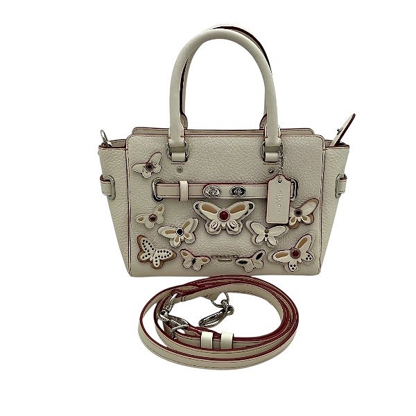 コーチ COACH オール オーバー バタフライアップリケ F59810 レザー 2WAY バッグ ハンドバッグ ショルダーバッグ レディース【中古】