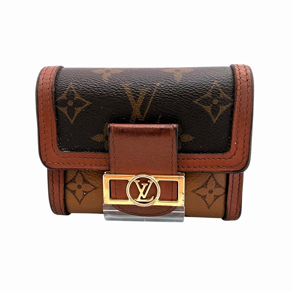 ルイヴィトン Louis Vuitton モノグラム リバース ポルトフォイユ ドーフィーヌ コンパクト M68725 3つ折り財布 ユニセックス【中古】