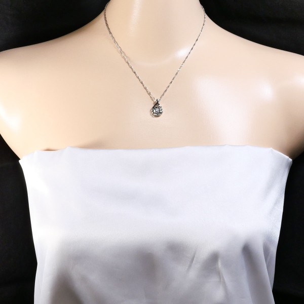 PT900 プラチナ PT850 ネックレス ダイヤ 0.34 鑑定書 総重量約6.0g 約39cm 中古ジュエリー_5