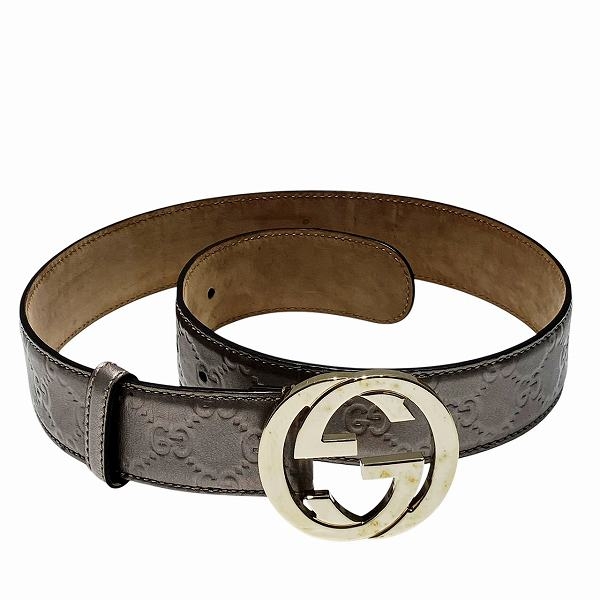 グッチ GUCCI 114876 GGインターロッキング ブランド名小物 胴締め メンズ【中古】