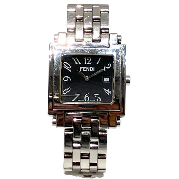 フェンディ FENDI 6000G クォーツ ブラック文字盤 時計 腕時計 メンズ【中古】