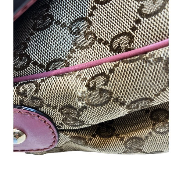 グッチ GUCCI GGキャンバス 308452 ベージュ×ピンク バッグ ショルダーバッグ レディース【中古】_5