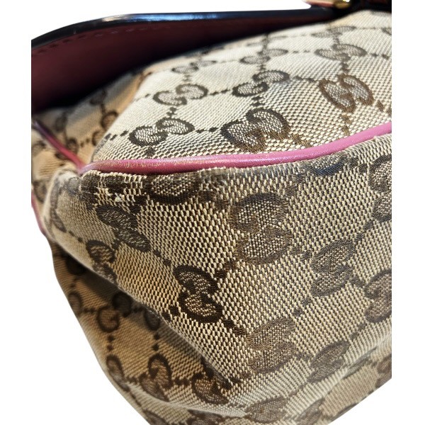 グッチ GUCCI GGキャンバス 308452 ベージュ×ピンク バッグ ショルダーバッグ レディース【中古】_6