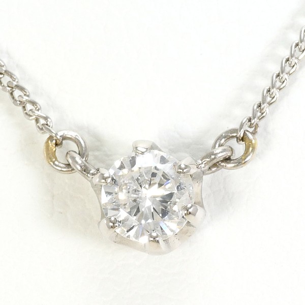 PT900 プラチナ PT850 ネックレス ダイヤ 0.28 鑑定書 総重量約2.8g 約40cm 中古ジュエリー