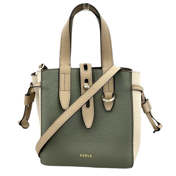 フルラ FURLA レザー バイカラー 2WAY バッグ ハンドバッグ ショルダー