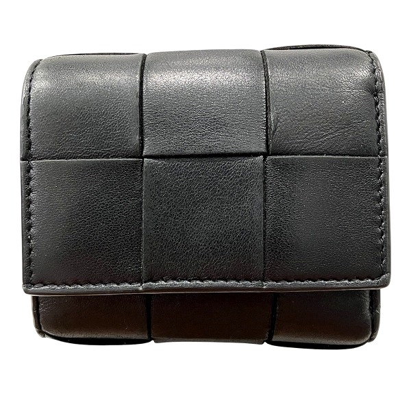 ボッテガ・ヴェネタ マキシイントレチャート カセット 667127 3つ折り財布 メンズ【中古】