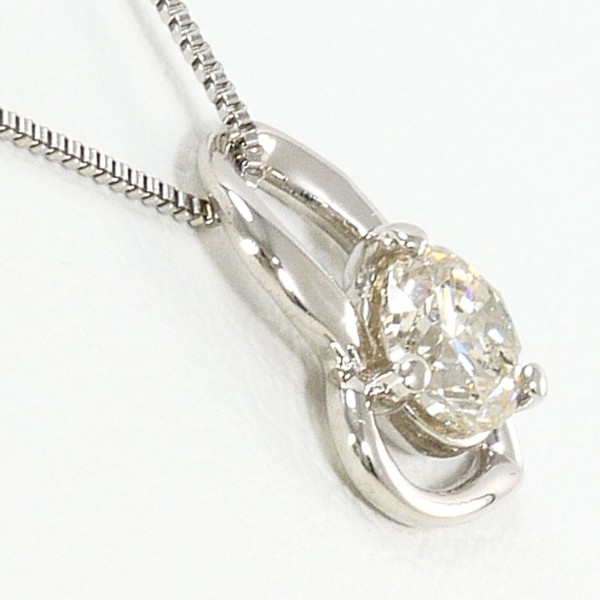 PT900 プラチナ PT850 ネックレス ダイヤ 0.20 総重量約1.7g 約45cm 中古ジュエリー_1