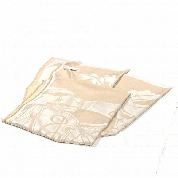 バーバリー Burberry 大判ストール ベージュ×ブラウン スカーフ ブランド小物 レディース【中古】_1