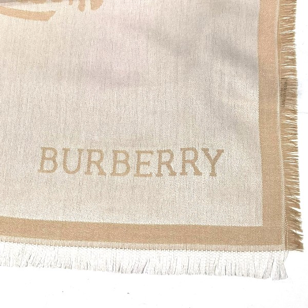 バーバリー Burberry 大判ストール ベージュ×ブラウン スカーフ ブランド小物 レディース【中古】_2