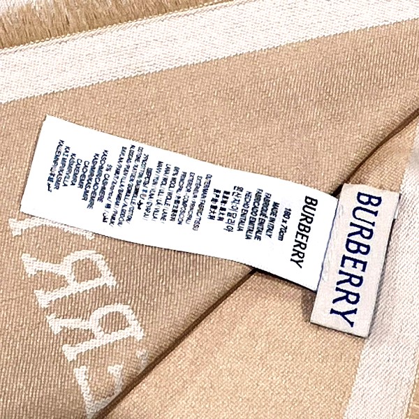 バーバリー Burberry 大判ストール ベージュ×ブラウン スカーフ ブランド小物 レディース【中古】_6