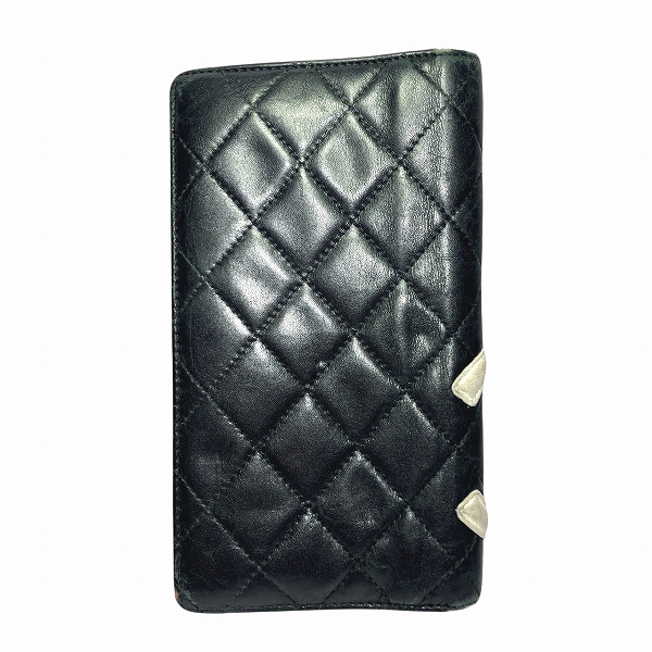 【本物保証】 CHANEL シャネル カンボンライン ココマーク 二つ折り長財布 ホワイト×ブラック×ピンク シャネル CHANEL二つ折り 長財布 カンボンライン ココマーク 白 ピンク