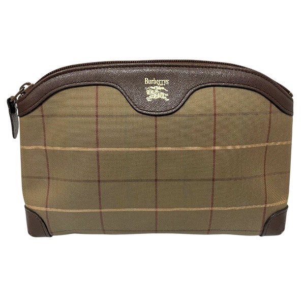 バーバリー Burberry チェック柄 ポーチ バッグ クラッチバッグ ユニセックス【中古】