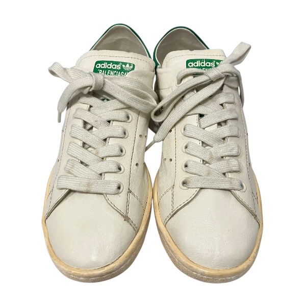 バレンシアガ×アディダス ホワイト 36サイズ スタンスミス ヴィンテージ加工 アパレル スニーカー レディース 小物【中古】