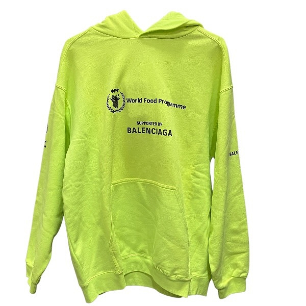 バレンシアガ アシッドイエロー Mサイズ アパレル パーカー メンズ 小物【中古】